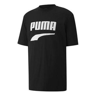 Puma Downtown Printing Casual Short Sleeve Black 599177-01