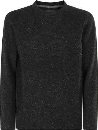 Barbour Zwarte Essential Tisbury Sweater met lange mouwen - Heren - Ronde hals truien - Zwart - M - Truien & Vesten