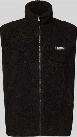 Review Fleeceweste mit Stehkragen und Eingrifftaschen in Black, Größe XXL