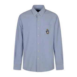 Polo Ralph Lauren Casual Shirts, male, Blue, Size: 2XL Woven Sport Shirt