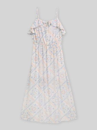 Tom Tailor Denim Schmales Kleid mit Leinen-Anteil in Weiss, Gr&ouml;&szlig;e XL
