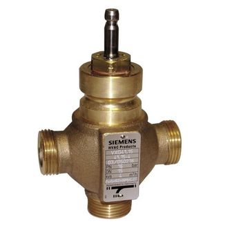 SIEMENS Valvola 3 Vie A Sede In Bronzo Dn40 G21/4 Kvs 25