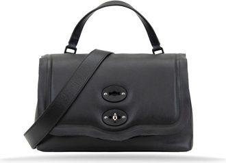 Zanellato Leren Crossbodytas met Su&egrave;de Sluiting - Dames - Handtassen - Zwart - ONE Size - Su&egrave;de - Tassen