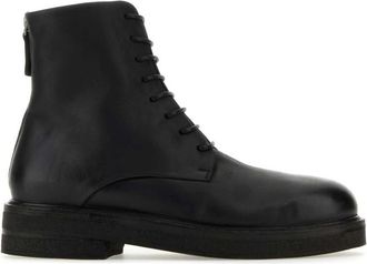 Mars&egrave;ll Black Leather Ankle Boots