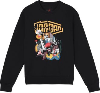 Nike Jordan Mens Air Jordan DNA Funny Printing Athleisure Casual Sports Fleece Pullover Black DC9616-010
