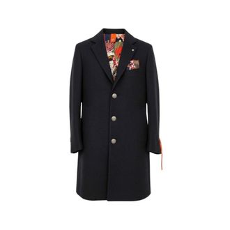 Bharnaba The Nigeria Coat - Heren - Mantel - Blauw - M - Polyester - Jassen