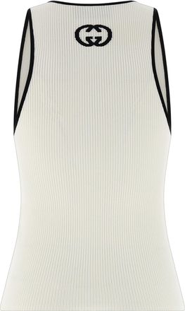 Gucci Womens Bicolor Viscose Tank Tops