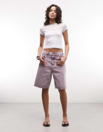 Carhartt Work in Progress Brandon shorts in denim vestibilit&agrave; ampia lavaggio viola
