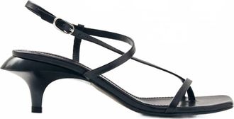 Alohas Womens Magali Leather Sandals In Black