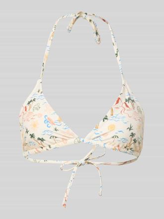 Jake*s Casual Bikini-Oberteil mit Allover-Animal-Print in Ecru, Gr&ouml;&szlig;e XL