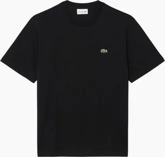 Lacoste Mens Lacoste Mens T Shirts TH7318 Classic Fit Crew Neck Short Sleeve Summer Tee - Black - Size: 38