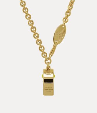 Vivienne Westwood Whistle Necklace Gold-yellow-enamel-citrine-crystal Gold-yellow-enamel-citrine-crystal Women