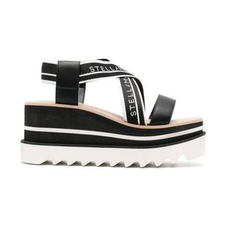 Stella McCartney Wedges, female, Black, 5 1/2 UK, Black Sandals with Style