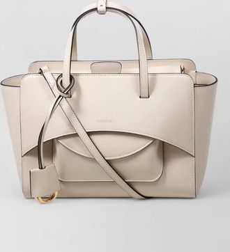 Hidesins calf leather flap tote bag