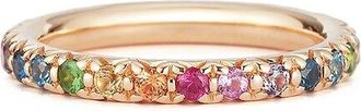 Nephora 14K Rose Gold 1.10 Ct. Tw. Rainbow Sapphires Ring