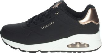 Skechers Womens Uno Golden Air Sneaker, Black Durabuck, 5.5 UK