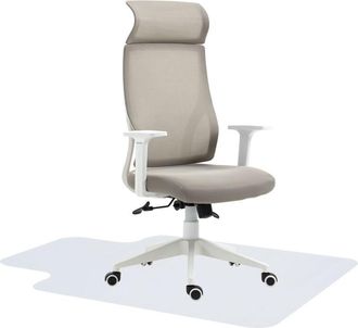 Vinsetto Vinsetto - Conjunto De Oficina Incluye 1 Silla De Oficina Reclinable Con Ruedas Y Altura Ajustable 64x61x120,9-128,9 Cm Y 1 Alfombra Protectora De Sue