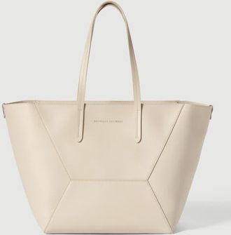 Brunello Cucinelli BC Duo bag in calfskin with monili in Ivory at Nordstrom