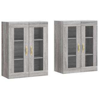 Berkfield Home Wall Mounted Cabinets 2 pcs Grey Sonoma Engineered Wood