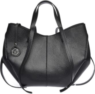 Luisa Vannini Zwart Rundleer Tas