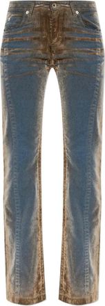 Charlotte Knowles Flock panelled trousers - Blue