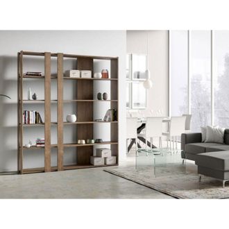 Itamoby Librer&iacute;a De Pared Dise&ntilde;o Madera Moderno 6 Estantes Casa Oficina Kato C Wood
