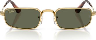 Ray-Ban 54mm x A$AP Rocky Polarized Rectangular Sunglasses in Arista /Polar Green at Nordstrom