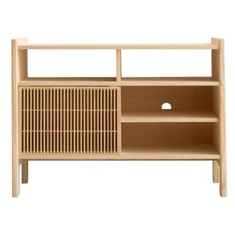 Naan Furniture Aparador peque&ntilde;o de pino macizo 102,2 cm barnizado