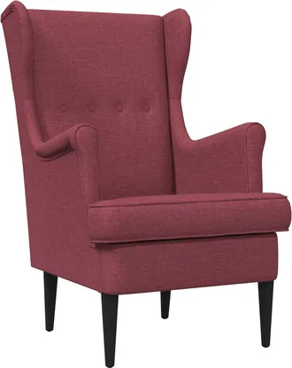 vidaXL Sill&oacute;n Rojo Vino Tela Vidaxl
