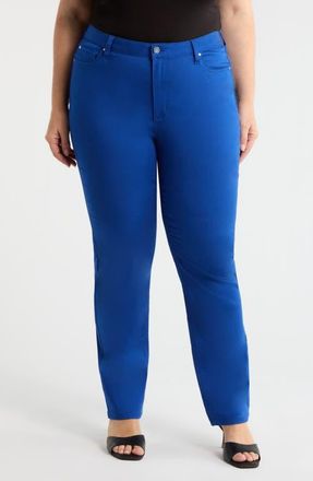 Jones New York Lexington Straight Leg Pants in Sapphire at Nordstrom, Size 24W
