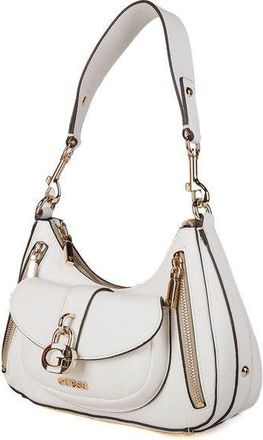 Guess Womens Shoulder Bag White Polyurethane Shoulder-bags