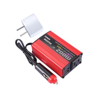OEM Inversor De Corriente Para Coche De 200 W, De 12 V A 220 V Ca, Adaptador De Cargador Para Coche, Amplificador - Rojo