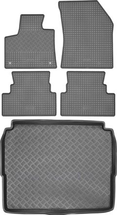 OEM Peugeot 3008 Ii Crossover A Partir De 2016 Set - Alfombrillas De Goma Para Coche + Alfombrilla Para Maletero