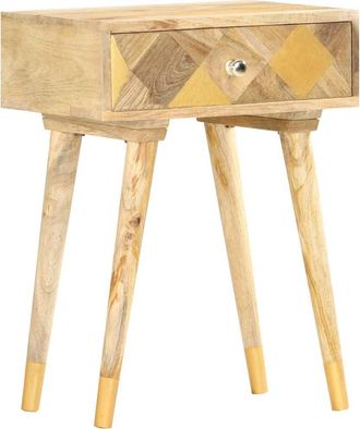 vidaXL Mesita De Noche De Madera Maciza De Mango 43x30x58 Cm Vidaxl