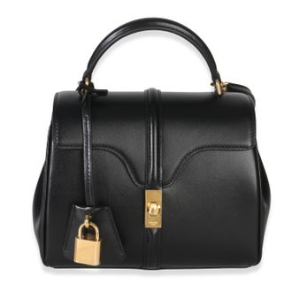 Celine Satinated Calfskin Small 16 Top Handle Bag