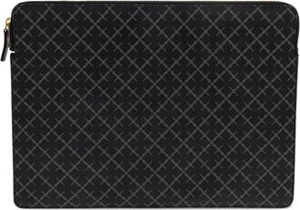 By Malene Birger Laptoptas met monogram-print en rits - Zwart