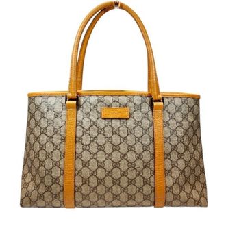 Gucci Beige Gg Supreme Handbag Tote Bag (Pre-Owned)