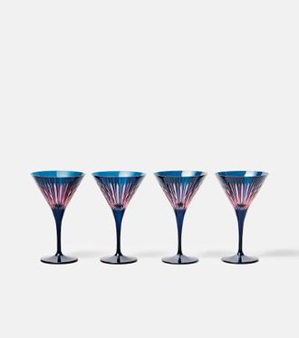 L'OBJET Set di 4 bicchieri da martini Prism