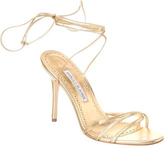 Manolo Blahnik Leva 100 Leather Sandal