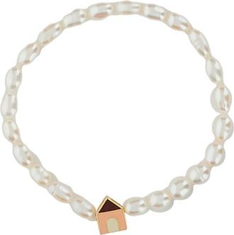 Aliita White Casita Bold Perla Bracelet