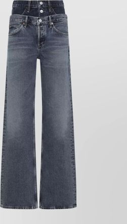 A Gold E wide leg five pocket trousers