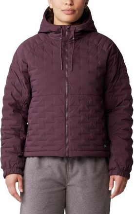 Mountain Hardwear Stretchdown Lightweight Zip Hoodie in Blackberry at Nordstrom, Size X-Large