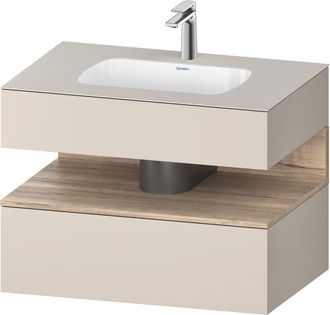 Duravit Qatego Lavabo Encastrado Con Base De Lavabo Consola, - Duravit