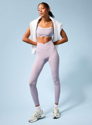 I.FIV5 Womens Crossover-waist velvety legging 27 length