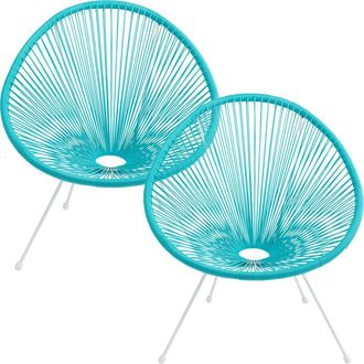Kare Design Sill&oacute;n acapulco 2/set turquesa outdoor