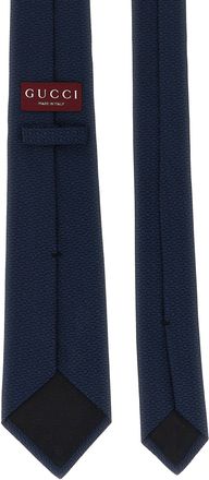 Gucci Jacquard Morsetto Gucci Motif Necktie - Navy