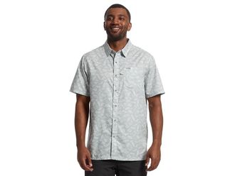 Columbia Super Slack Tidetm Camp Shirt Mens Short Sleeve Button Up Cool Grey Texas Time : 2XL, Polyester