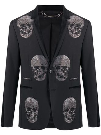 Philipp Plein Blazer Skull con decorazione - Nero