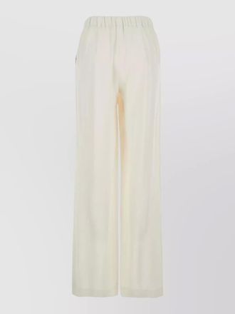 Parosh wide leg nylon silk blend trousers