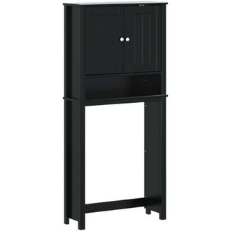 vidaXL Mobile per Lavatrice berg Nero 76x27x164,5cm Legno Massello - Vidaxl